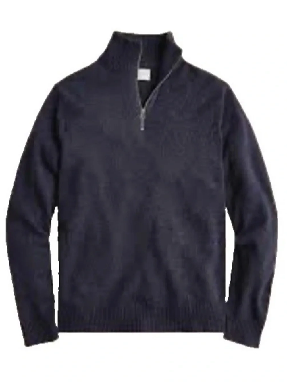 J Crew Marled Rugged Merino Wool Blend Half Zip Sweater Mens Dark Gray Size Med.